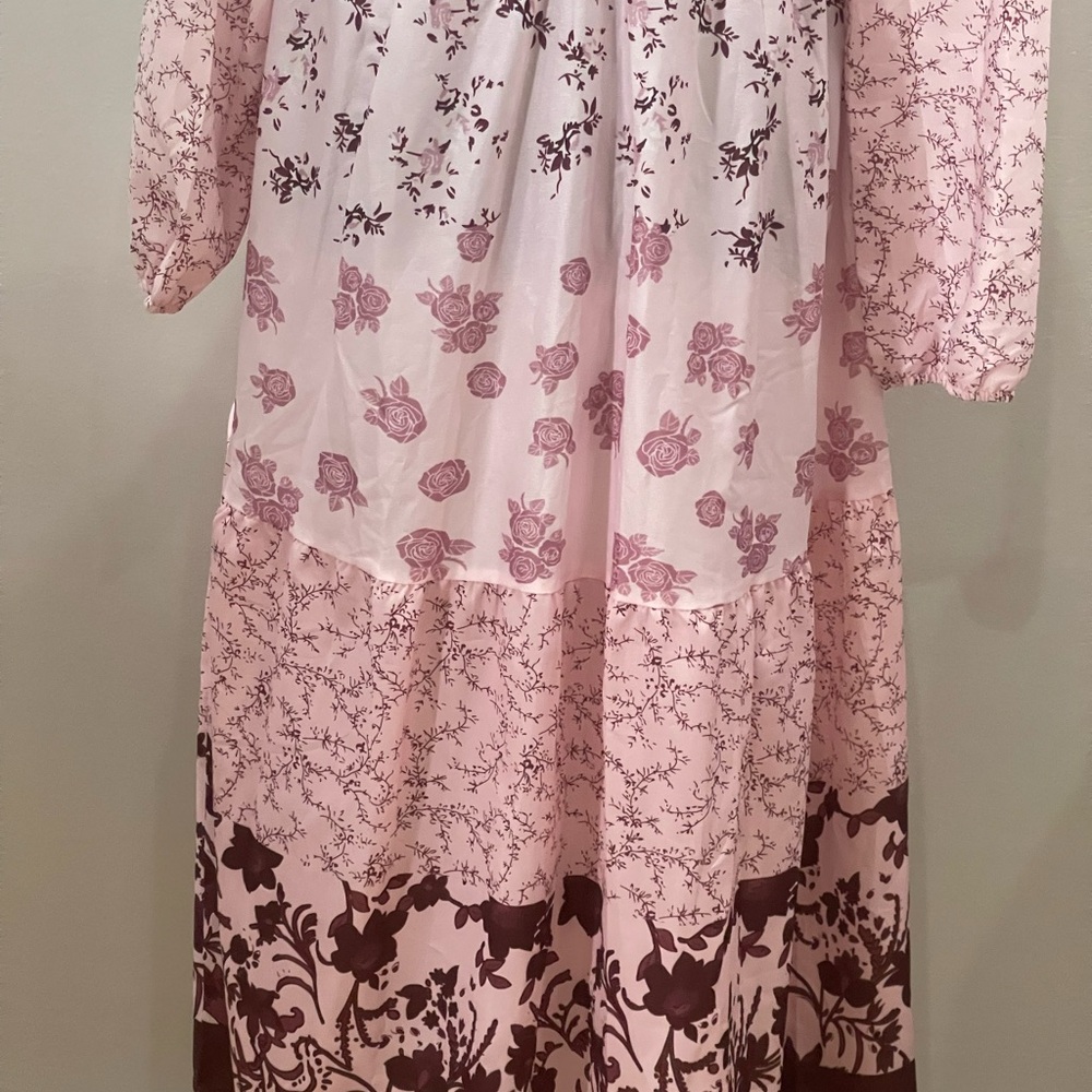 New Hekka M Floral Patterned Long Sleeve Midi - Picture 2 of 7